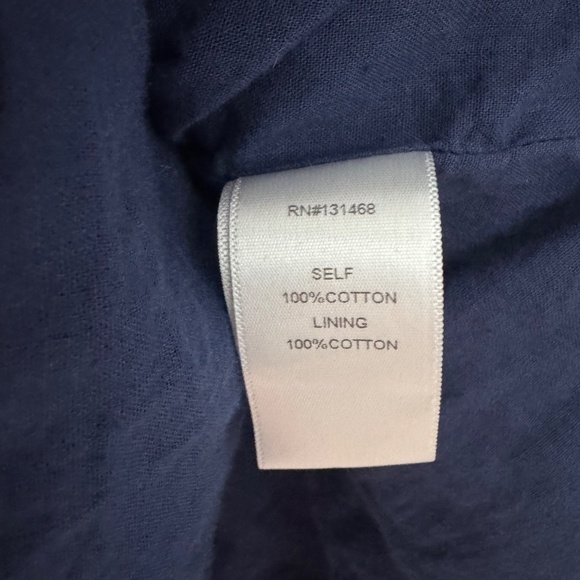 FATE Navy Puff Sleeve Ruffle Hem Mini Women Dress Large Cottagecore Fairy Casual - Picture 8 of 9